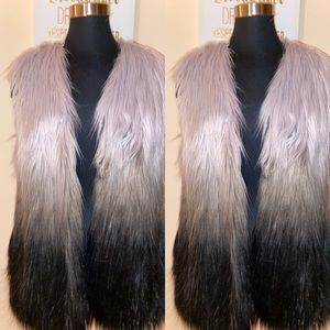 Ombré fur vest
